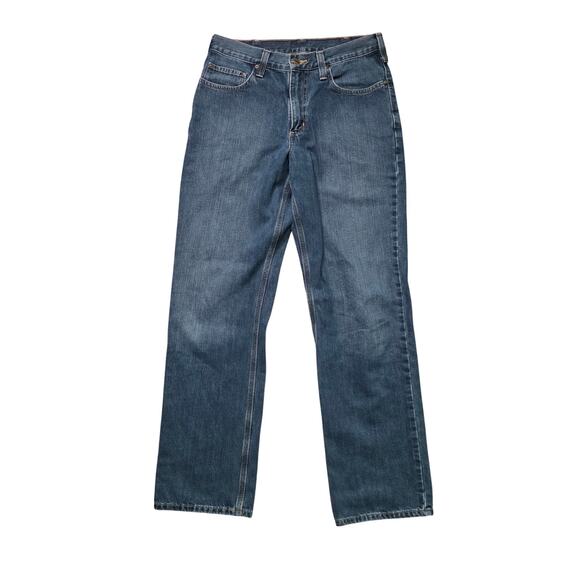 Carhartt Denim Work Jeans Men’s 32 x 34 Blue Distressed Style B01 - Picture 6 of 10